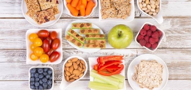 assorted healthy snacks